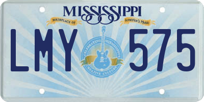 MS license plate LMY575