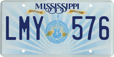MS license plate LMY576