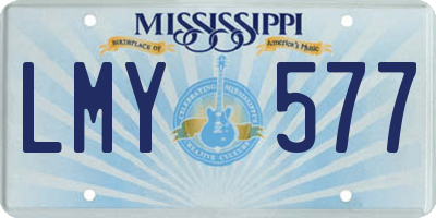 MS license plate LMY577