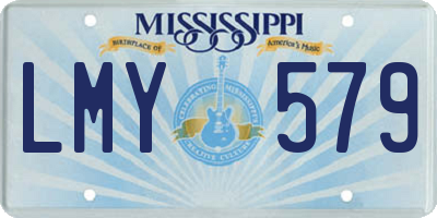 MS license plate LMY579