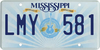 MS license plate LMY581
