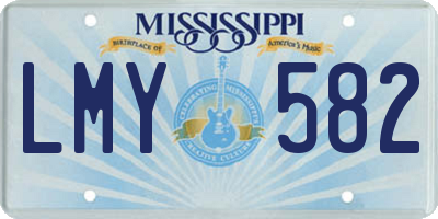 MS license plate LMY582
