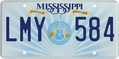 MS license plate LMY584