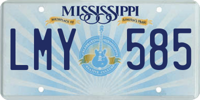 MS license plate LMY585