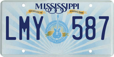 MS license plate LMY587