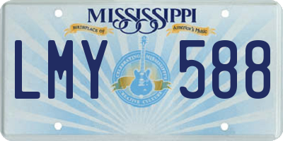 MS license plate LMY588
