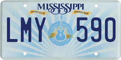 MS license plate LMY590