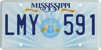 MS license plate LMY591