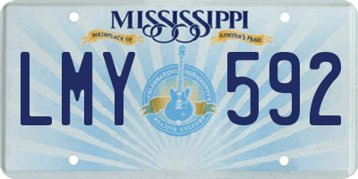 MS license plate LMY592
