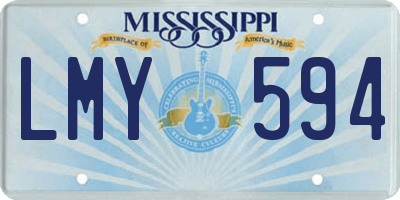 MS license plate LMY594