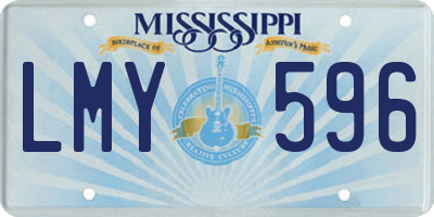 MS license plate LMY596