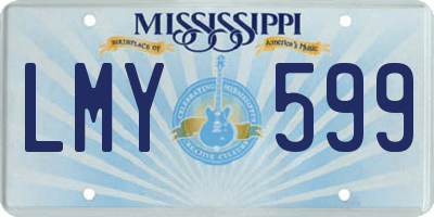 MS license plate LMY599