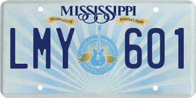 MS license plate LMY601