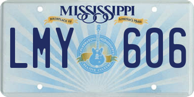 MS license plate LMY606