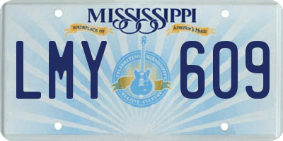 MS license plate LMY609
