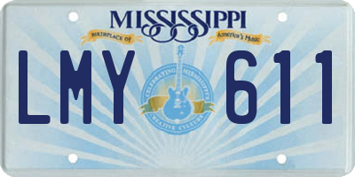 MS license plate LMY611