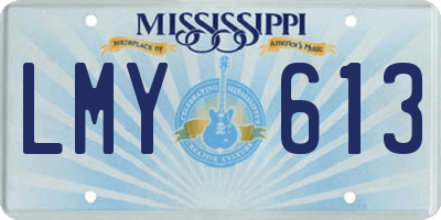 MS license plate LMY613
