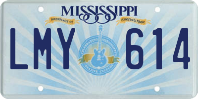 MS license plate LMY614