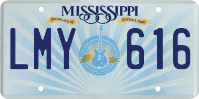 MS license plate LMY616