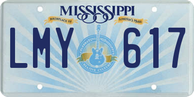 MS license plate LMY617