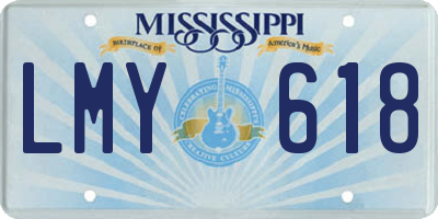 MS license plate LMY618