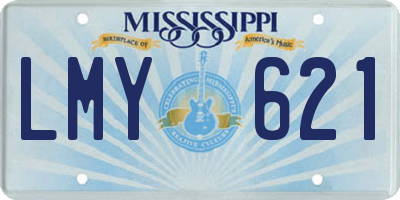 MS license plate LMY621