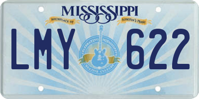 MS license plate LMY622