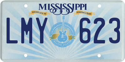 MS license plate LMY623