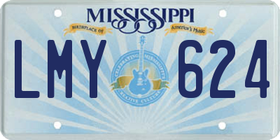 MS license plate LMY624