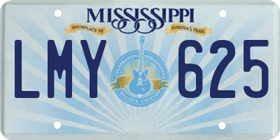 MS license plate LMY625
