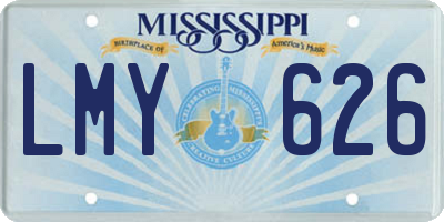 MS license plate LMY626
