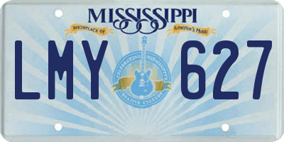MS license plate LMY627