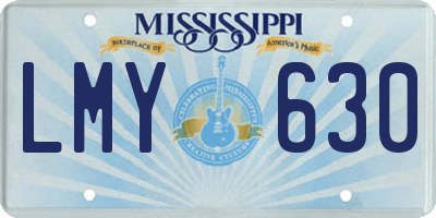 MS license plate LMY630