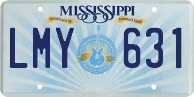 MS license plate LMY631