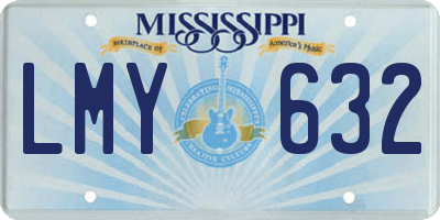 MS license plate LMY632