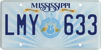 MS license plate LMY633