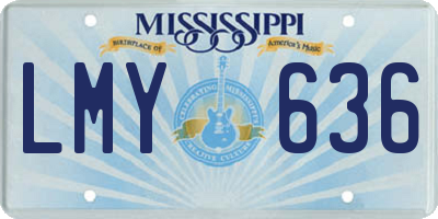 MS license plate LMY636