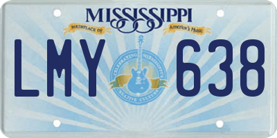 MS license plate LMY638