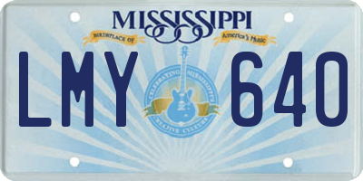 MS license plate LMY640