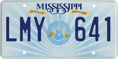 MS license plate LMY641