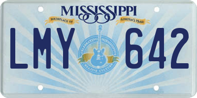 MS license plate LMY642