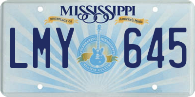 MS license plate LMY645