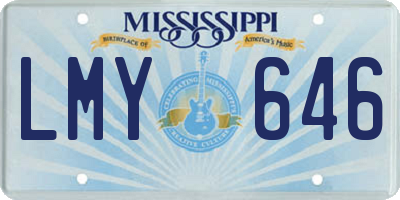 MS license plate LMY646