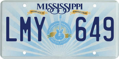 MS license plate LMY649