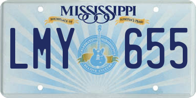 MS license plate LMY655