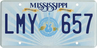 MS license plate LMY657