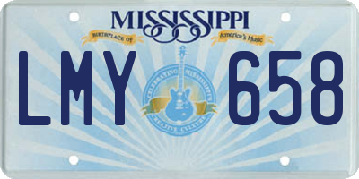 MS license plate LMY658