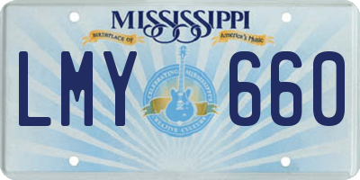 MS license plate LMY660