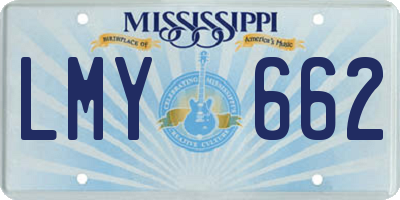 MS license plate LMY662