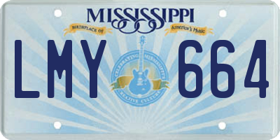 MS license plate LMY664
